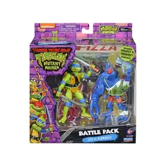 TORTUGAS NINJA - Las Pack 2 Figuras Leonardo Vs Superfly