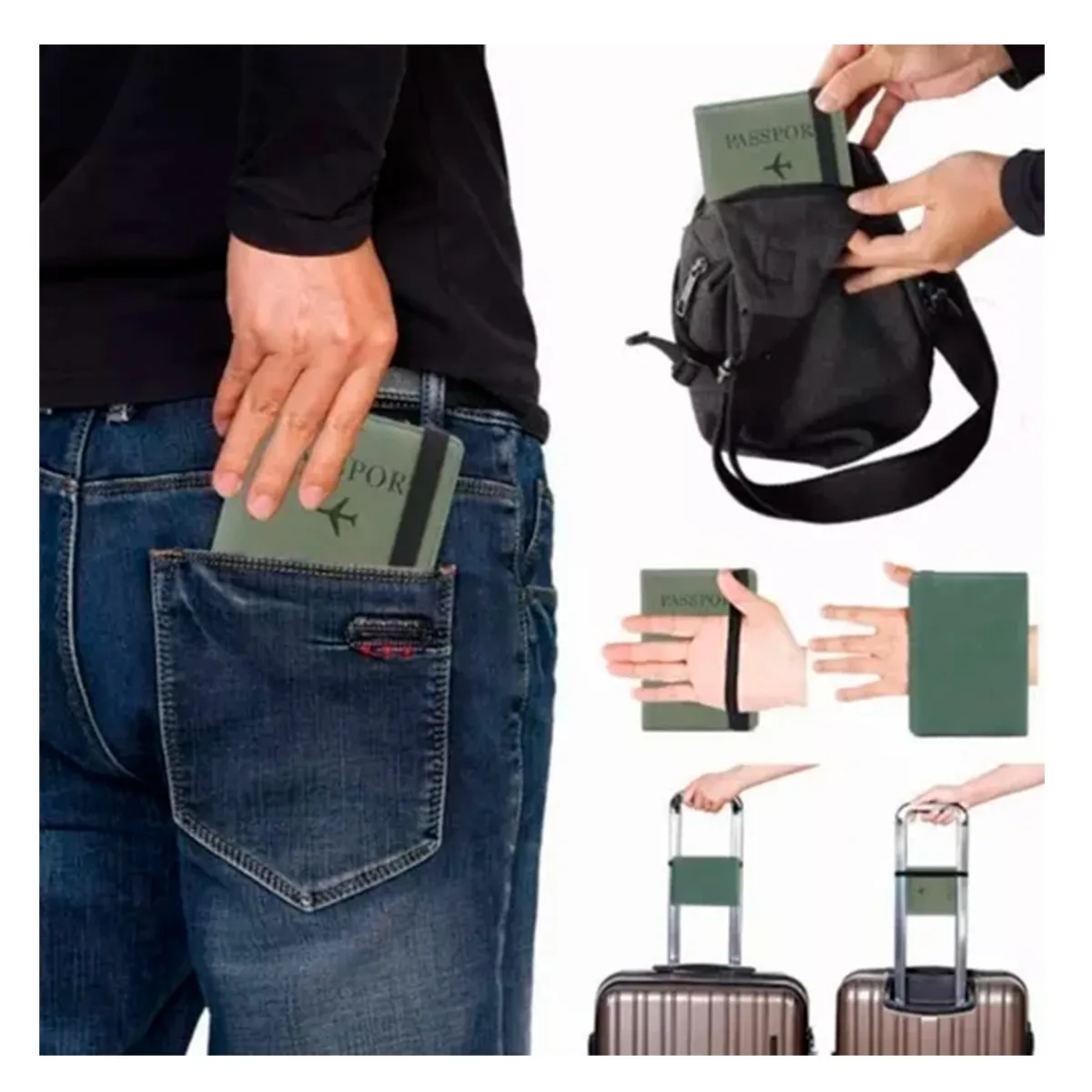 GENERICO - Porta Pasaporte Funda Protectora Con Rfid