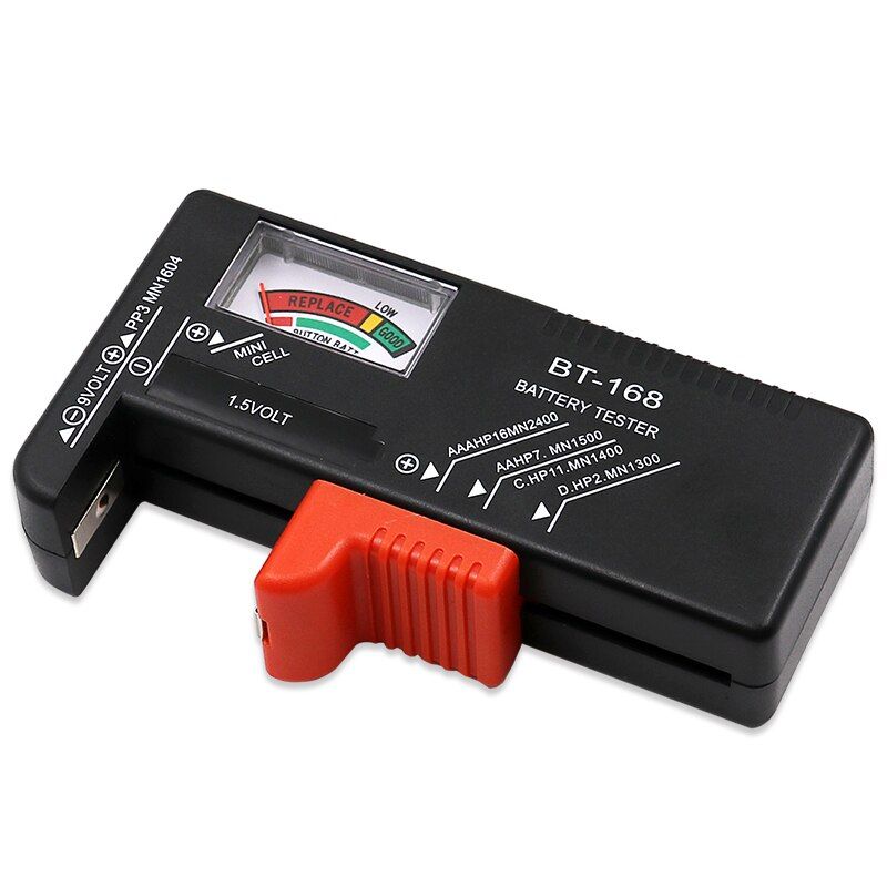 OEM - Probador de Pilas Medidor Baterías AA AAA 9V C D Botón
