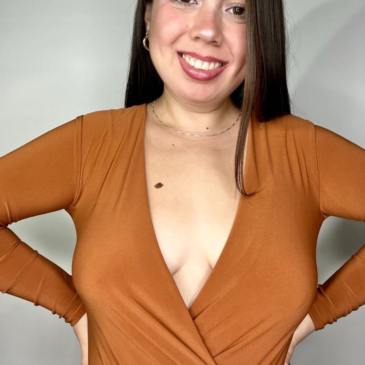 GENERICO - Body Mujer Escote Cruzado Manga Larga