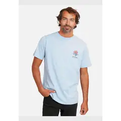 RIP CURL - Polera M/C Mushy  Celeste Hombre Ripcurl.