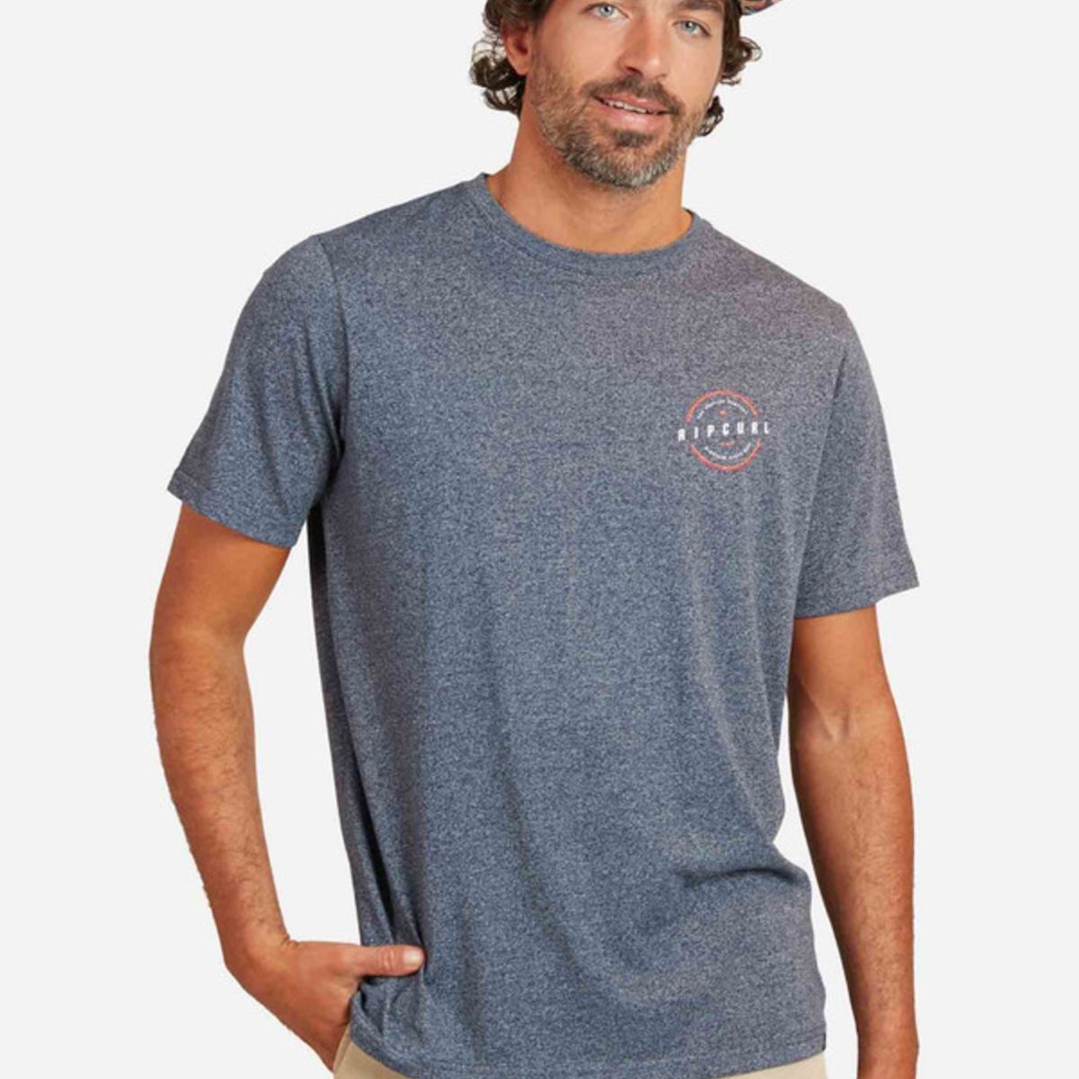 RIP CURL - Polera M/C Incline Mt Azul Hombre Ripcurl