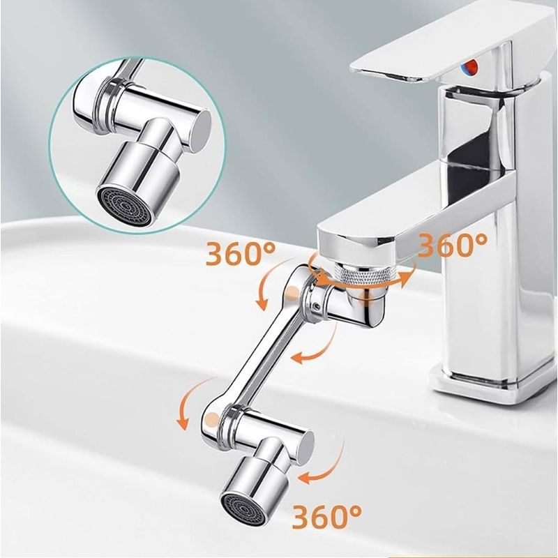 GENERICO - Grifo LLave Cocina Giratoria 1080° Aaptador Para LLave