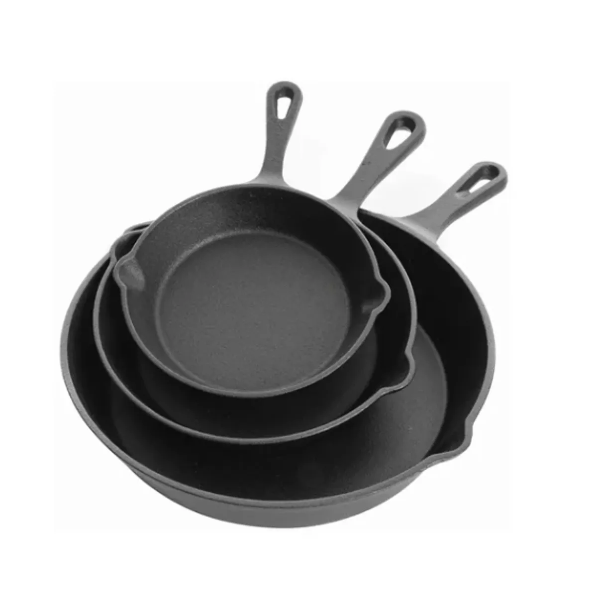 TNAKIEX - Sarten Hierro Fundido Sartene Antiadherente Juego De 3piezas