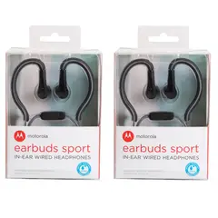 MOTOROLA - Auriculares Earbuds Sport SH008 set de 2 negro+azul
