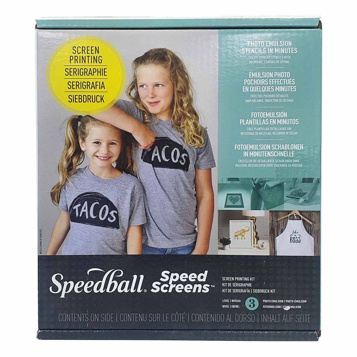 SPEEDBALL - Kit de Serigrafía Speed Screens Todo en uno Speedball