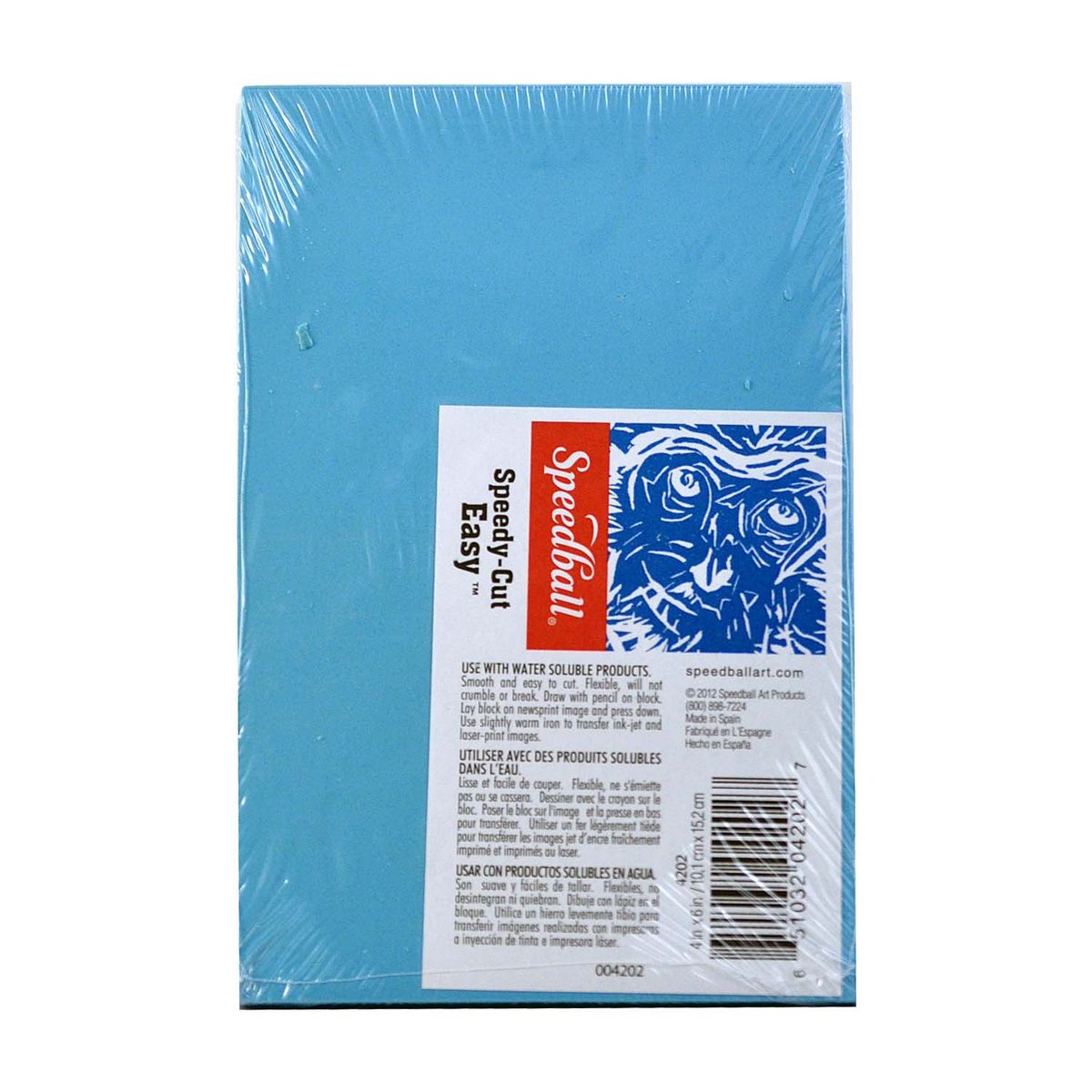 SPEEDBALL - Goma para Grabado Speedy Cut-Easy Celeste 10x15cm