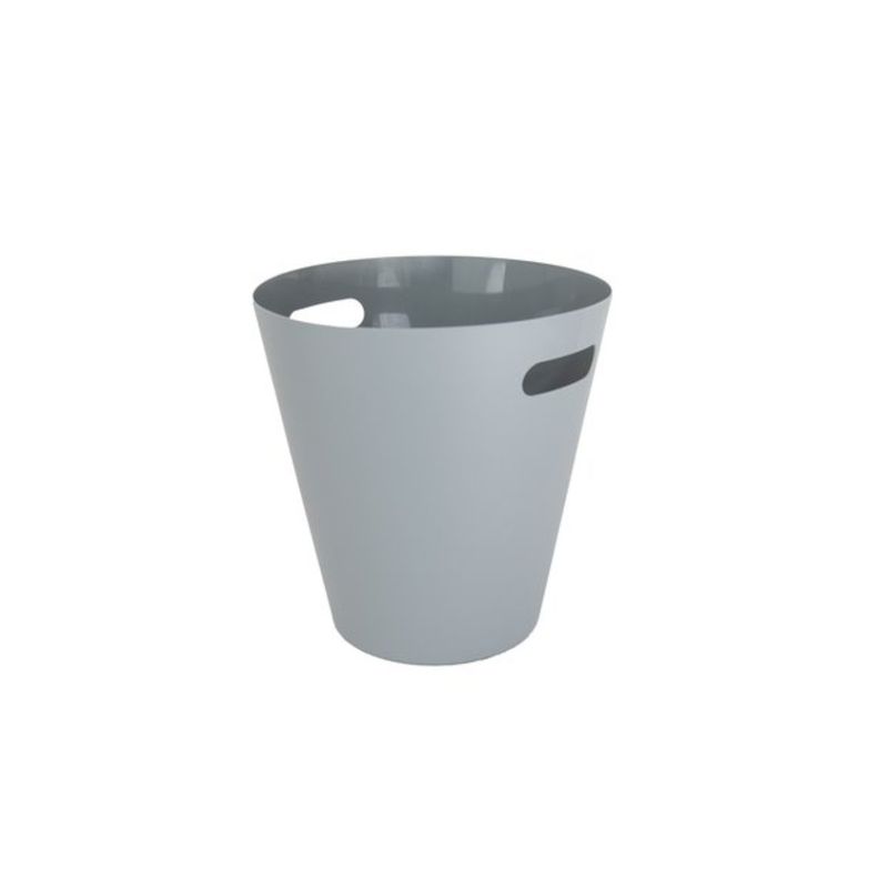 GENERICO - Papelero 28x29.5CM 12LT plastico gris Bighouse