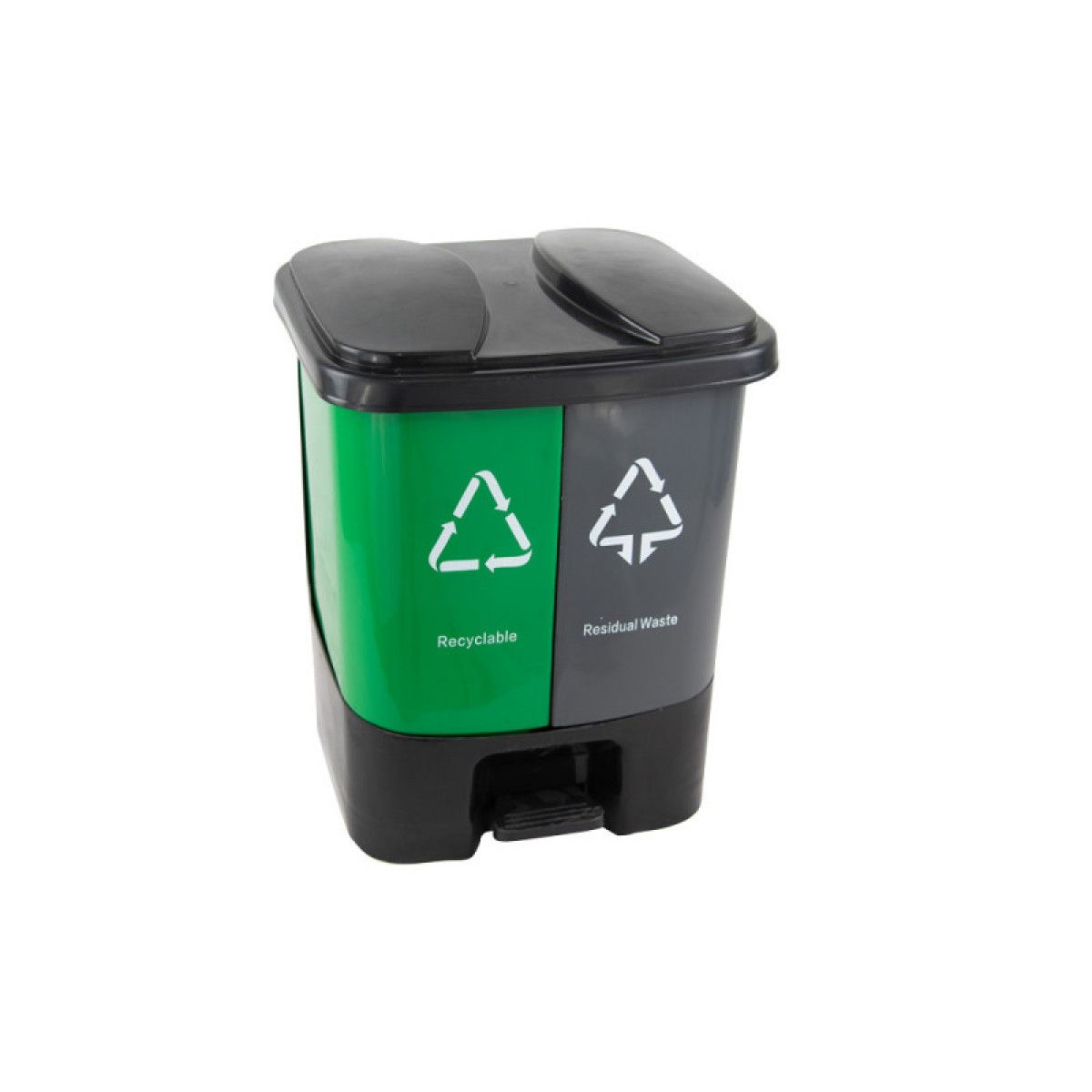 GENERICO - Basurero con pedal doble 25LT plastico desechos Bighouse