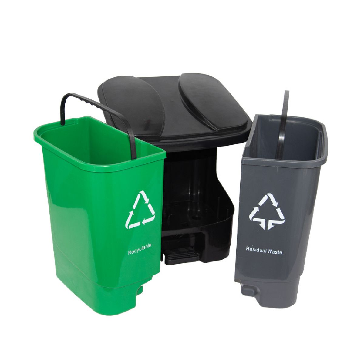 GENERICO - Basurero con pedal doble 25LT plastico desechos Bighouse