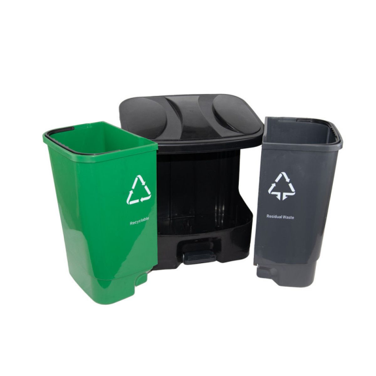 GENERICO - Basurero con pedal doble 40LT plastico desechos Bighouse