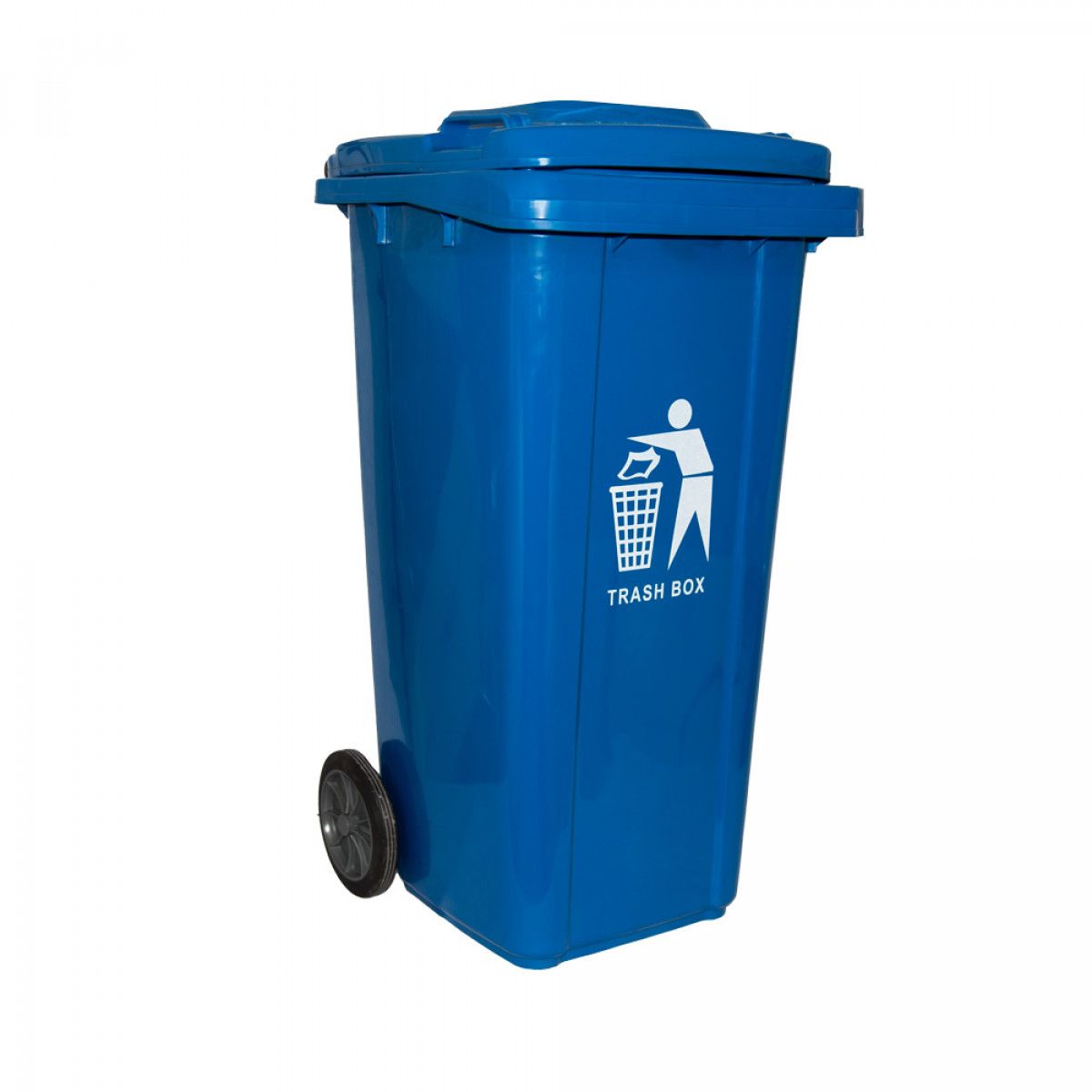 GENERICO - Basurero 120LT con tapa azul Bighouse