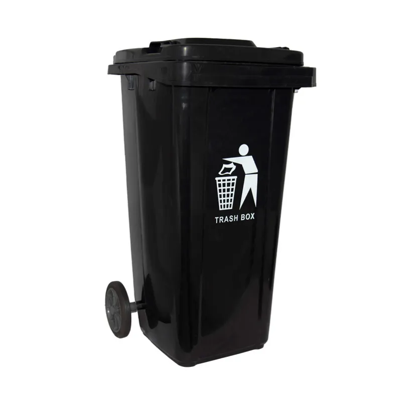 GENERICO - Basurero 120LT con tapa negro Bighouse