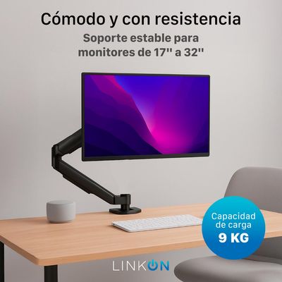 Imagen 2 del producto Soporte Brazo Para Monitor Resorte a Gas Escritorio