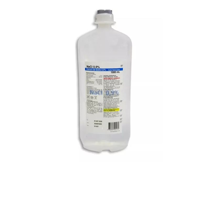 GENERICO - SUERO FISIOLÓGICO 1000ML 0,9% CAJA 12 UNIDADES