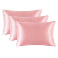Funda Almohada Satin Tipo Seda Set 3 Unidades - Coral - 76x50