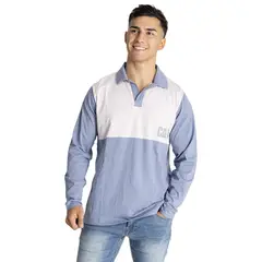 CAT - Polera Polo Hombre Natural Dye L/S Polo Azul