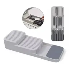 GENERICO - Organizador De Cuchillos Organizador De Servicios Cajon Gris