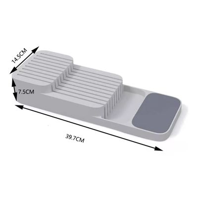 Imagen 2 del producto Organizador De Cuchillos Organizador De Servicios Cajon Gris