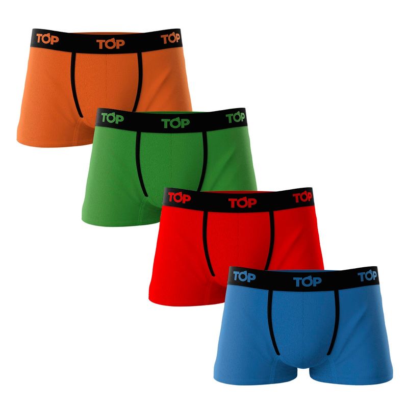 TOP - Bóxer Corto Algodón Pack 4 C8 Top