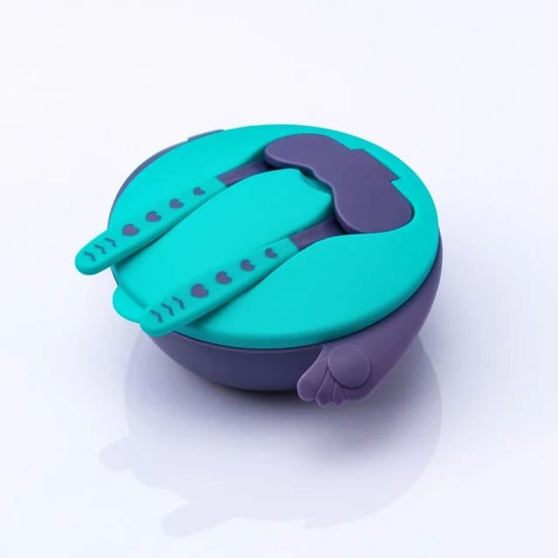 GENERICO - Bowl para niños práctico de transportar color menta
