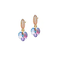 JOYAS MONTERO - Aros Romance Gold Cristales Genuinos Vitral Light