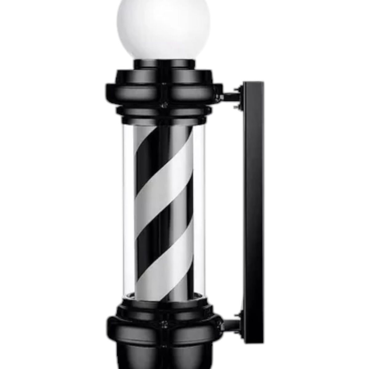 GENERICO - Poste Iluminado de Barberia Peluquería Negro