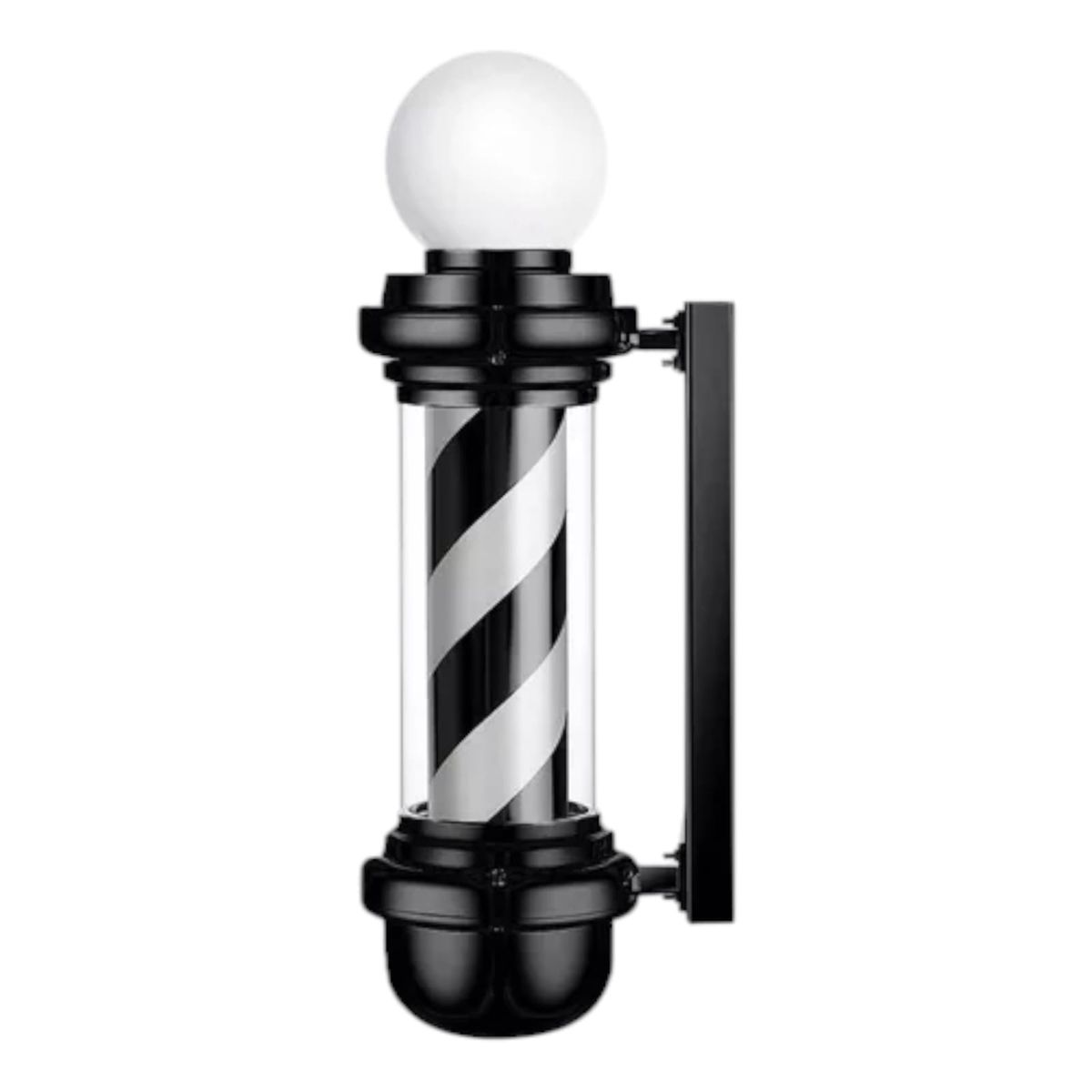 GENERICO - Poste Iluminado de Barberia Peluquería Negro