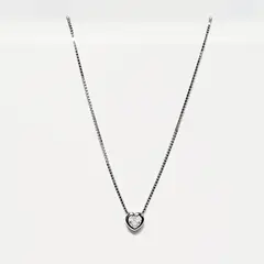GENERICO - Collar Punto de Luz Corazón Plata 925 Fino