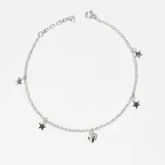 ROSETT - Tobillera con estrellas y corazón bombe