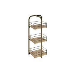HOGA - Mueble Organizador 3 Niveles Connect Noce Oro Envejecido