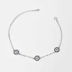 ROSETT - Pulsera con tres ojos turcos en circones