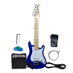 SCORPION - PACK GUITARRA ELECTRICA NIÑO COLOR AZUL SCORPION.