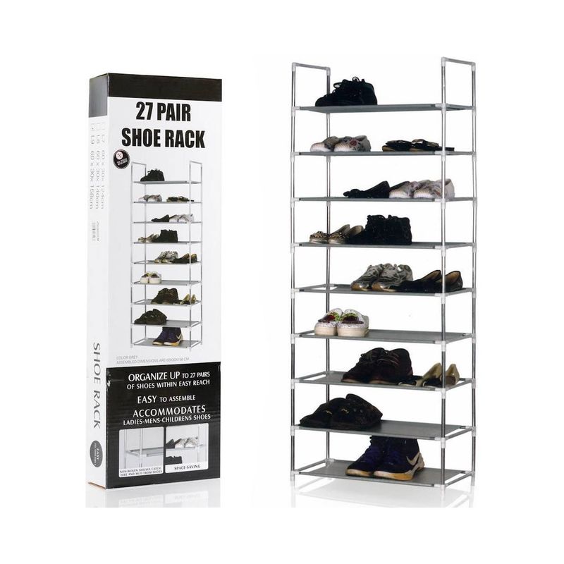 GENERICO - Zapatero Organizador 27 Pares 9 Niveles Metal Plastico