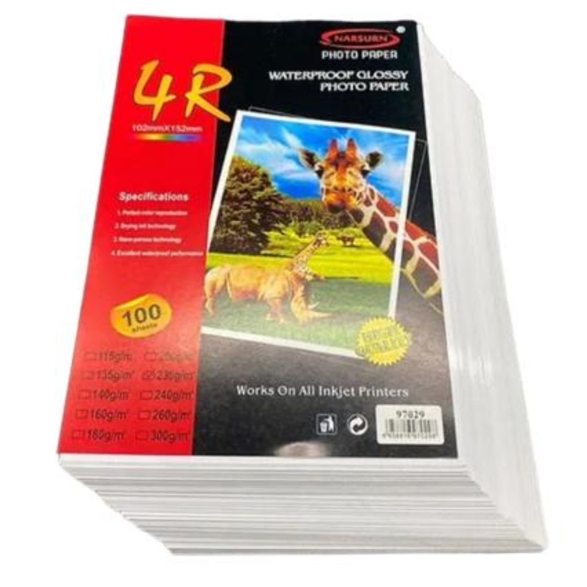 OEM - PAPEL FOTOGRAFICO  4R 230 GR. X 100 HOJAS