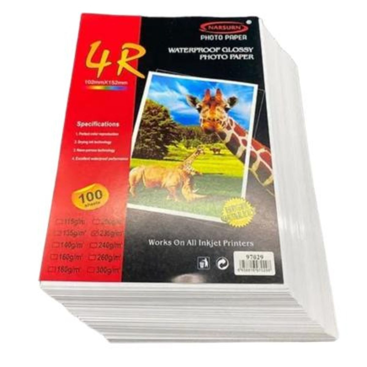 OEM - PAPEL FOTOGRAFICO  4R 230 GR. X 100 HOJAS