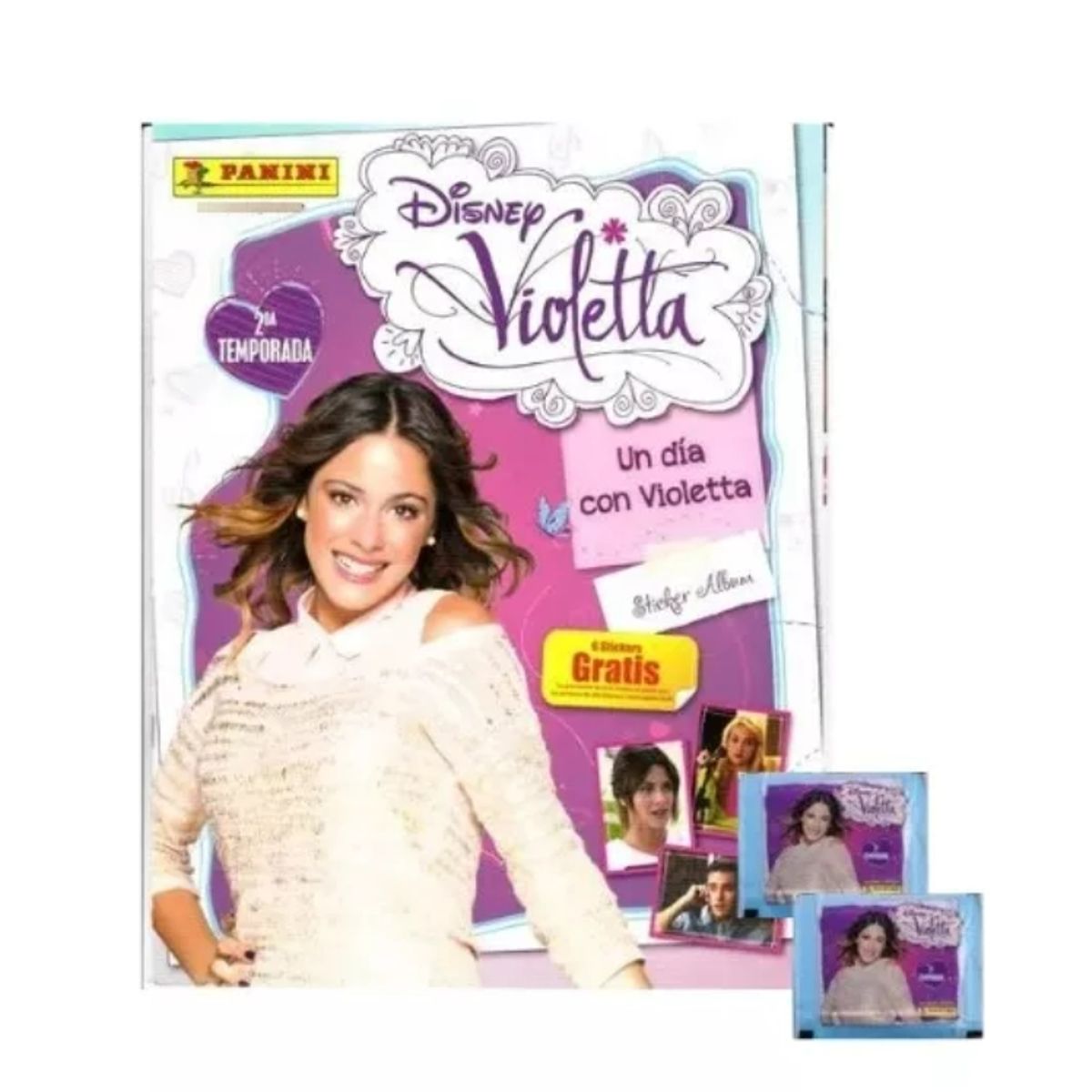 PANINI CHILE - ÁLBUM TAPA BLANDA VIOLETTA SEGUNDA TEMPORADA + 25 SOBRES