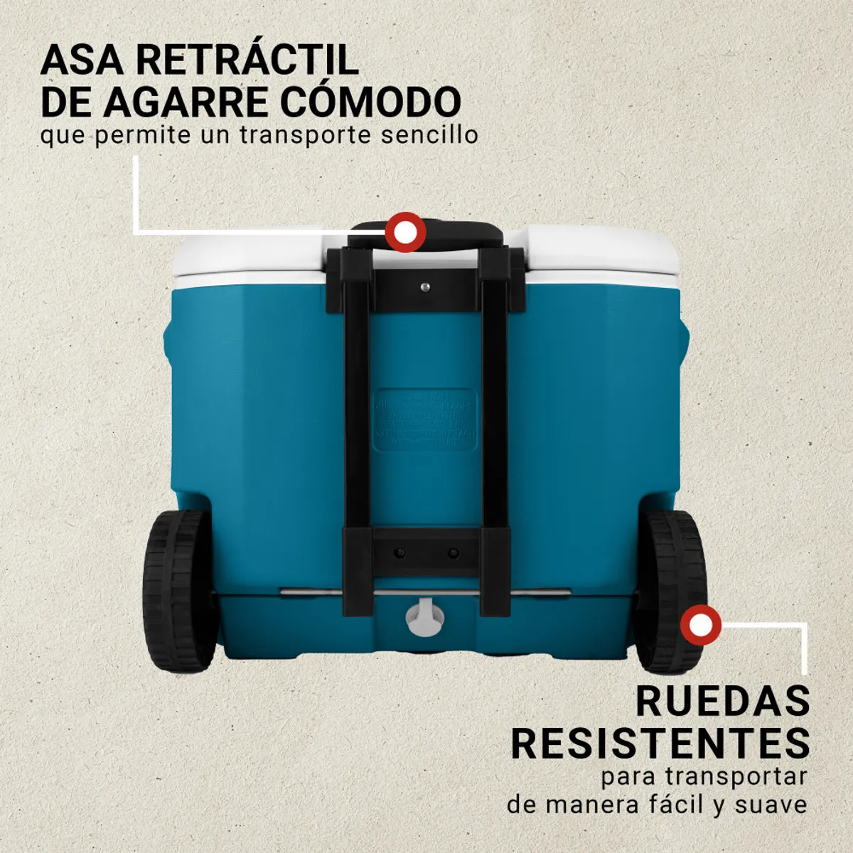 COLEMAN - Cooler Chiller con Ruedas Ocean Coleman® 60 QT /  57 Lt