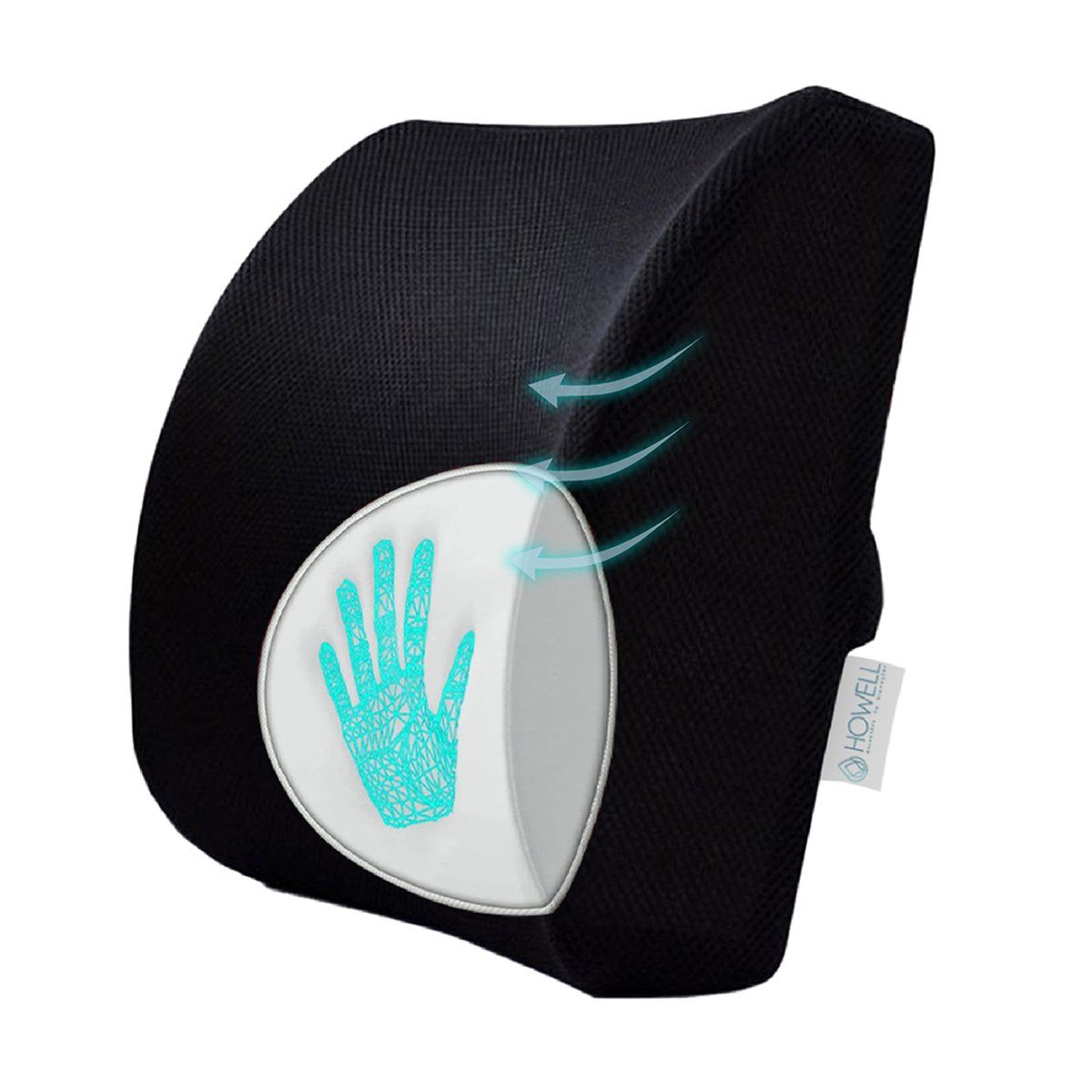 HOWELL - Cojín Lumbar Ortopédico Para Espalda Howell Soporte Dorsal