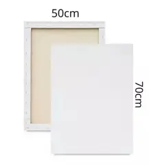 OEM - BASTIDOR DE MADERA CON LIENZO DE TELA 50 X 70 CM