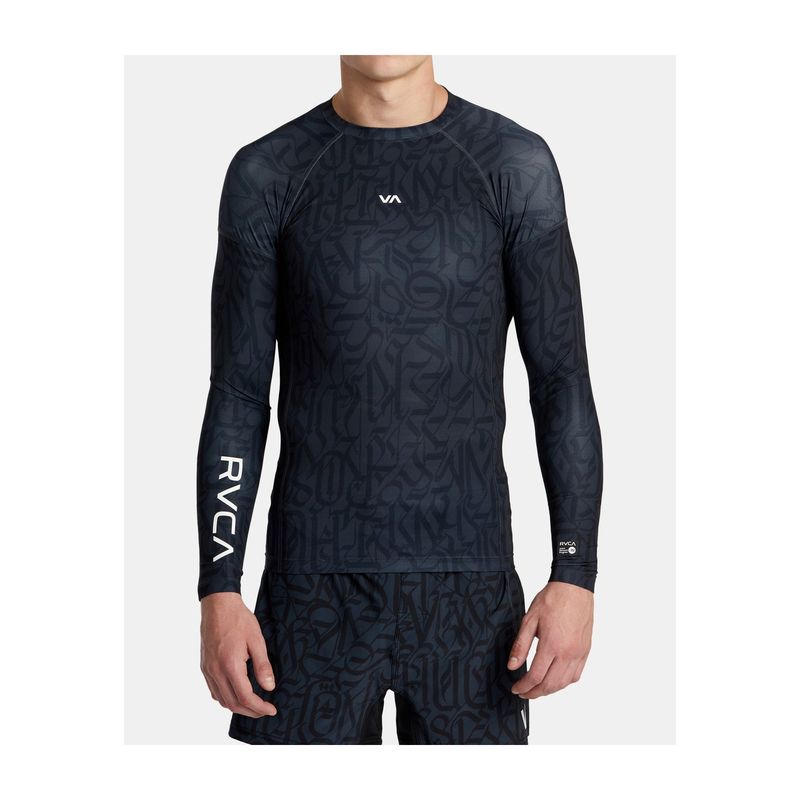 RVCA - Polera Manga Larga Hombre Thug Rose M Sfsh Negro RVCA