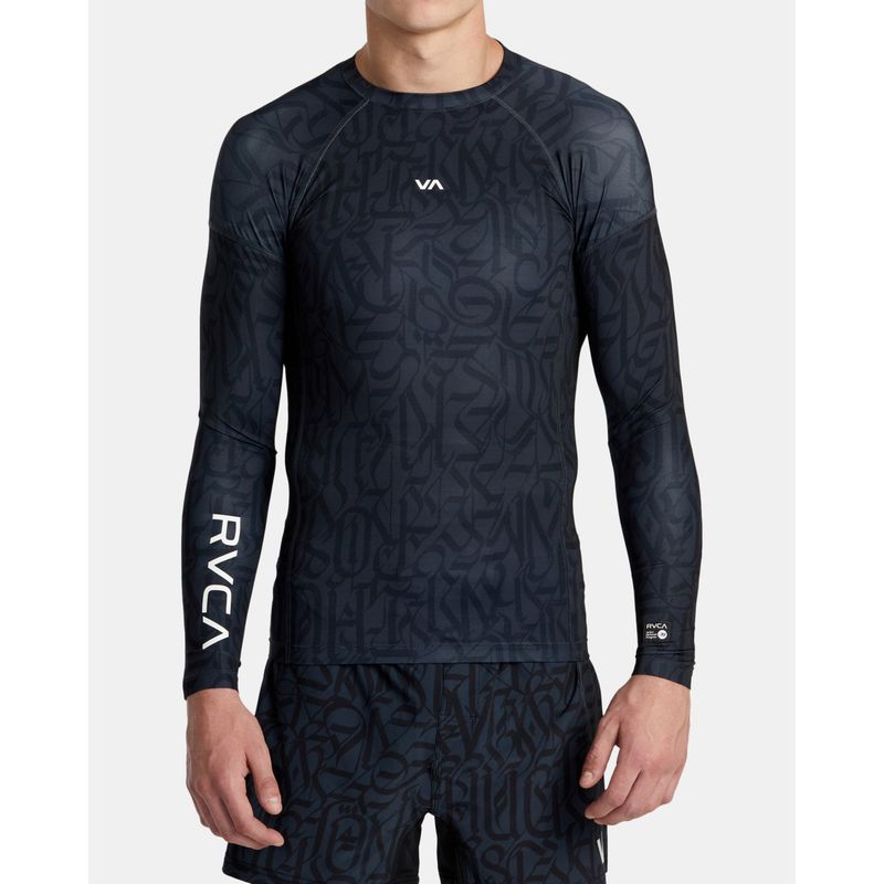 RVCA - Polera Manga Larga Hombre Thug Rose M Sfsh Negro RVCA