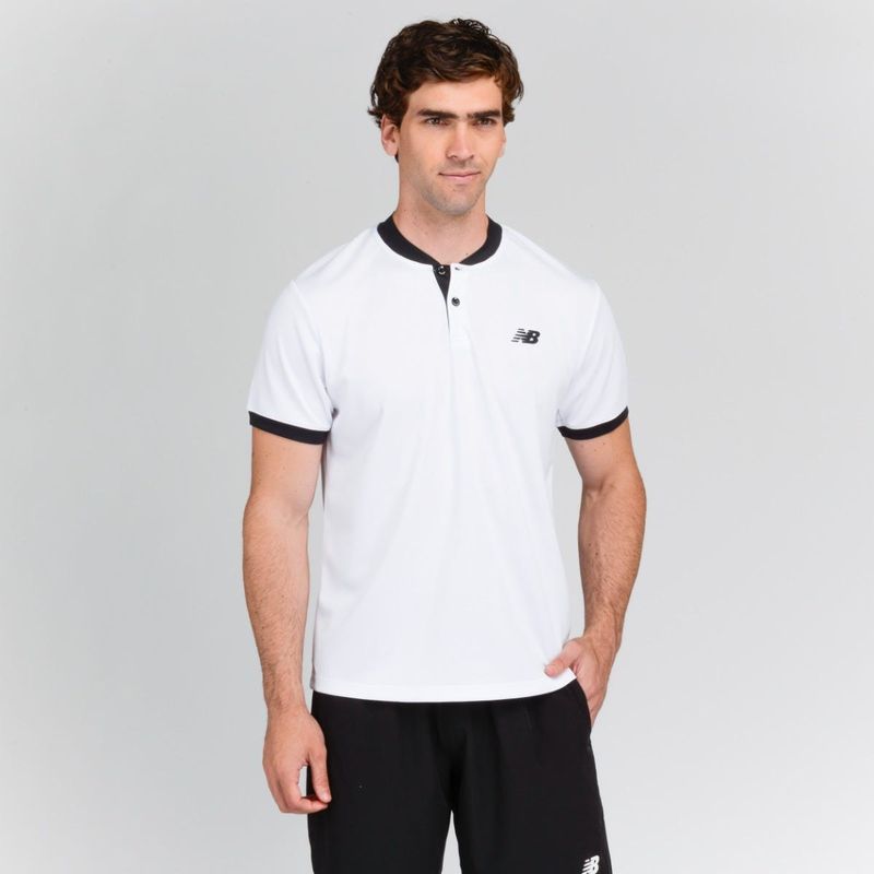 NEW BALANCE - Polera Tenis Hombre New Balance Blanca