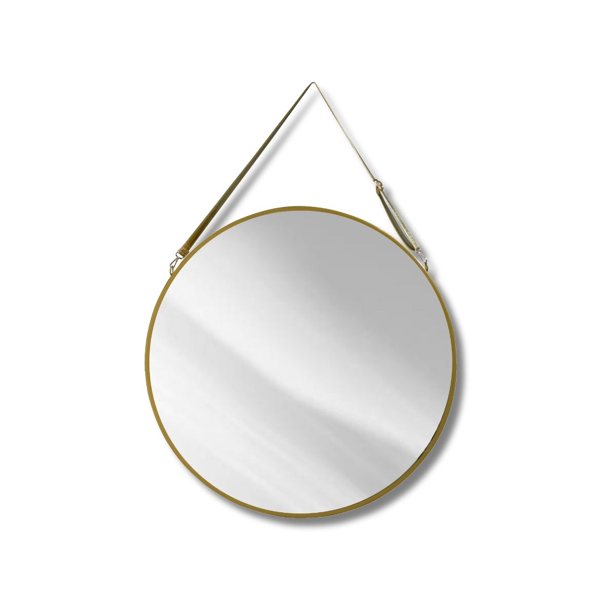 NECTAR - Espejo colgante de metal con acabado en dorado 80 cm