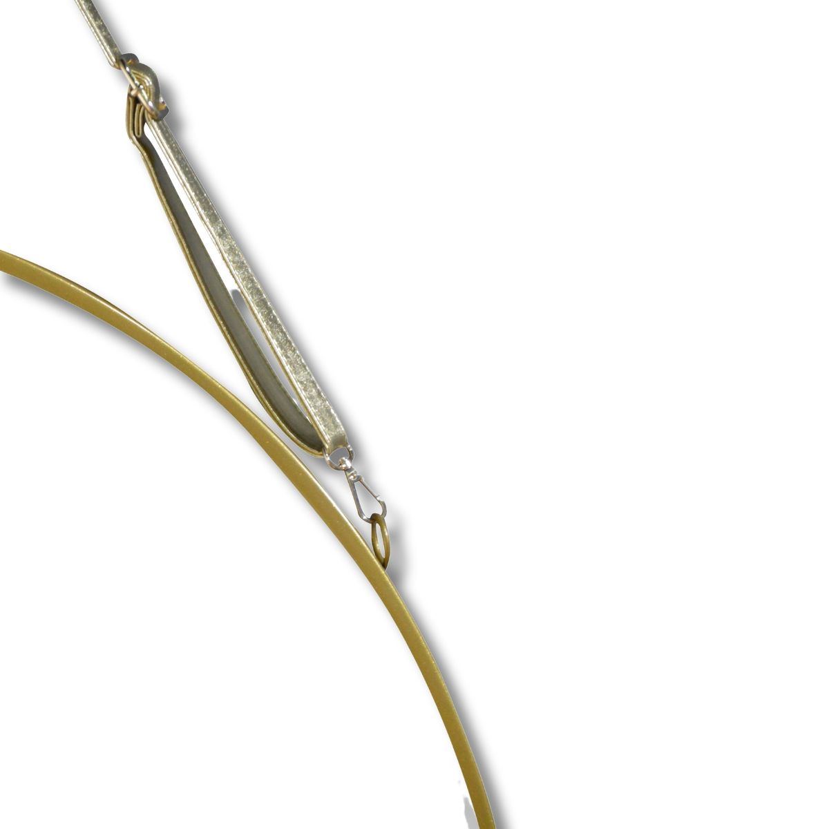 NECTAR - Espejo colgante de metal con acabado en dorado 80 cm