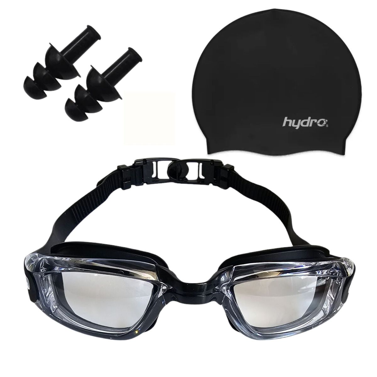 HYDRO - Set Natación Adulto Hydro®: Gorra + Lentes + Tapones Oído
