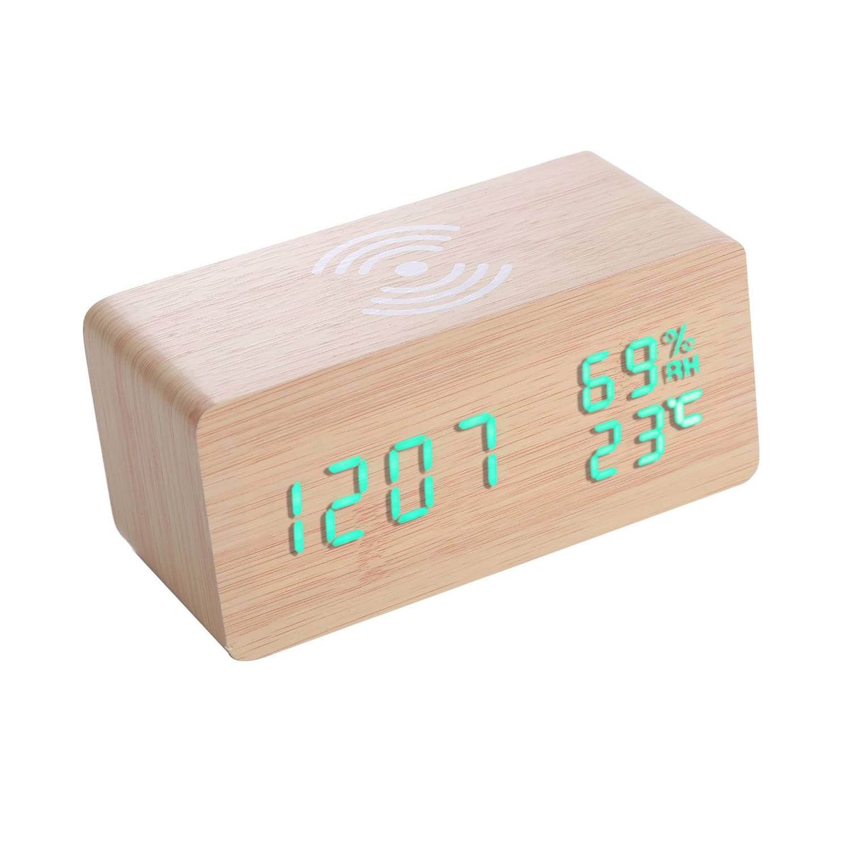 SOHOGAR - Reloj despertador digital con carga para teléfonos