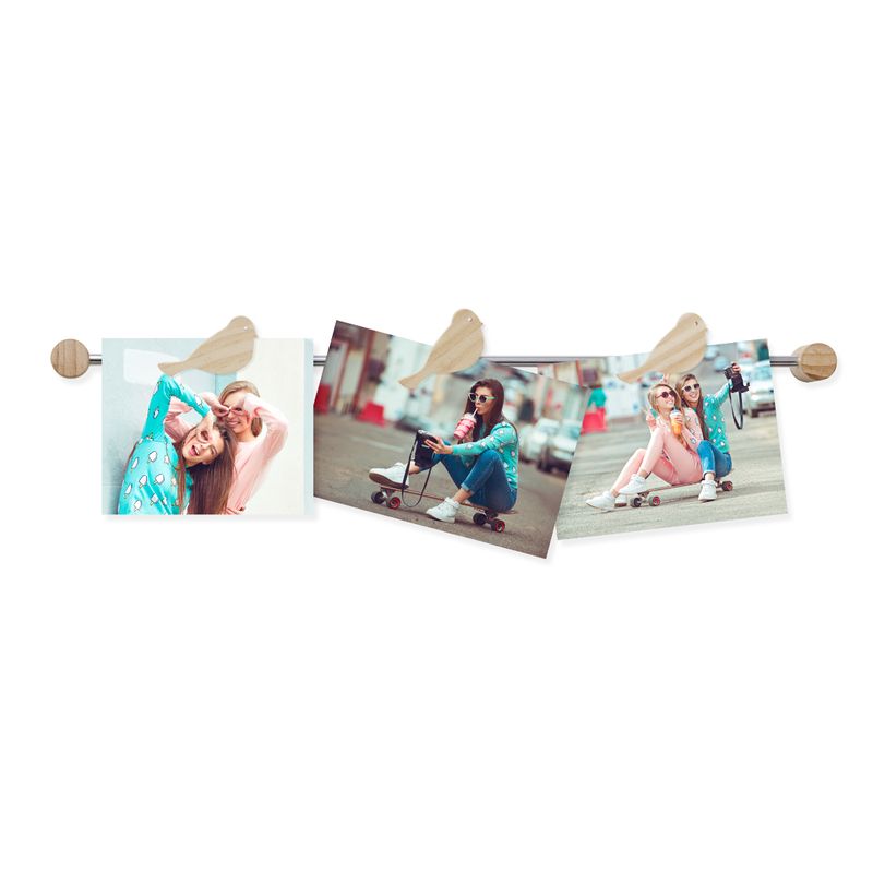 BALVI - Porta Foto Iman X3 Metal Madera Balvi