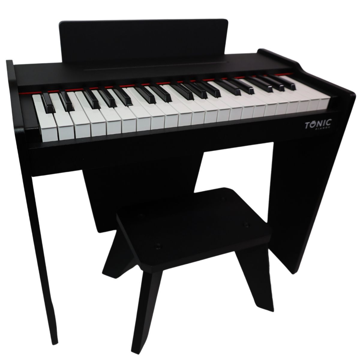 TONIC PIANOS - Piano TONIC con sillín para niños TON-75 Negro