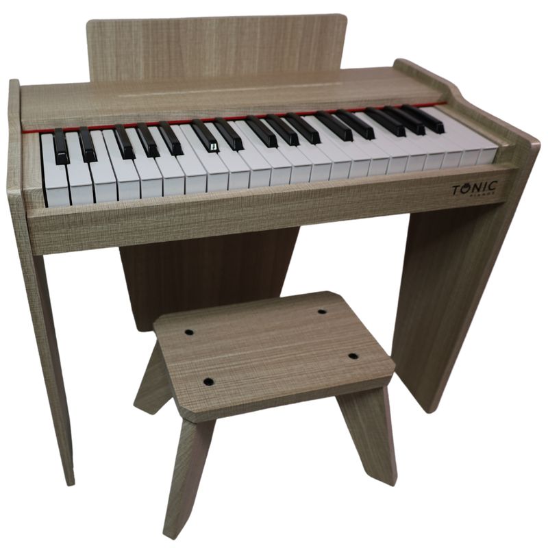 TONIC PIANOS - Piano TONIC con sillín para niños TON-75 Café